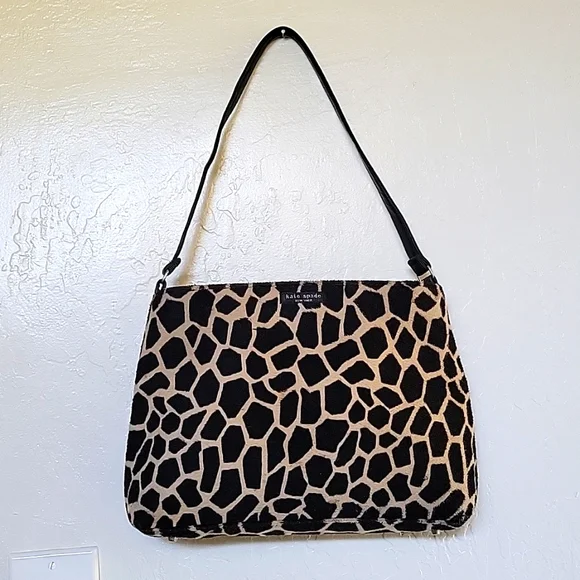 Kate Spade New York Leather Trimmed Animal Print Shoulder Bag - Picture 2 of 11